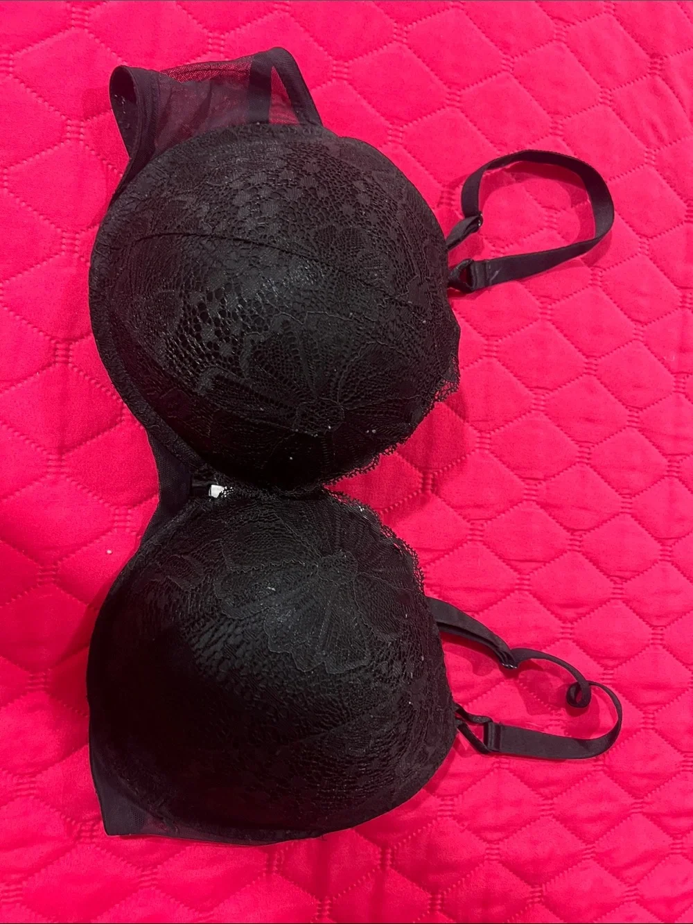Victoria's Secret Black Lace Push-Up Bra